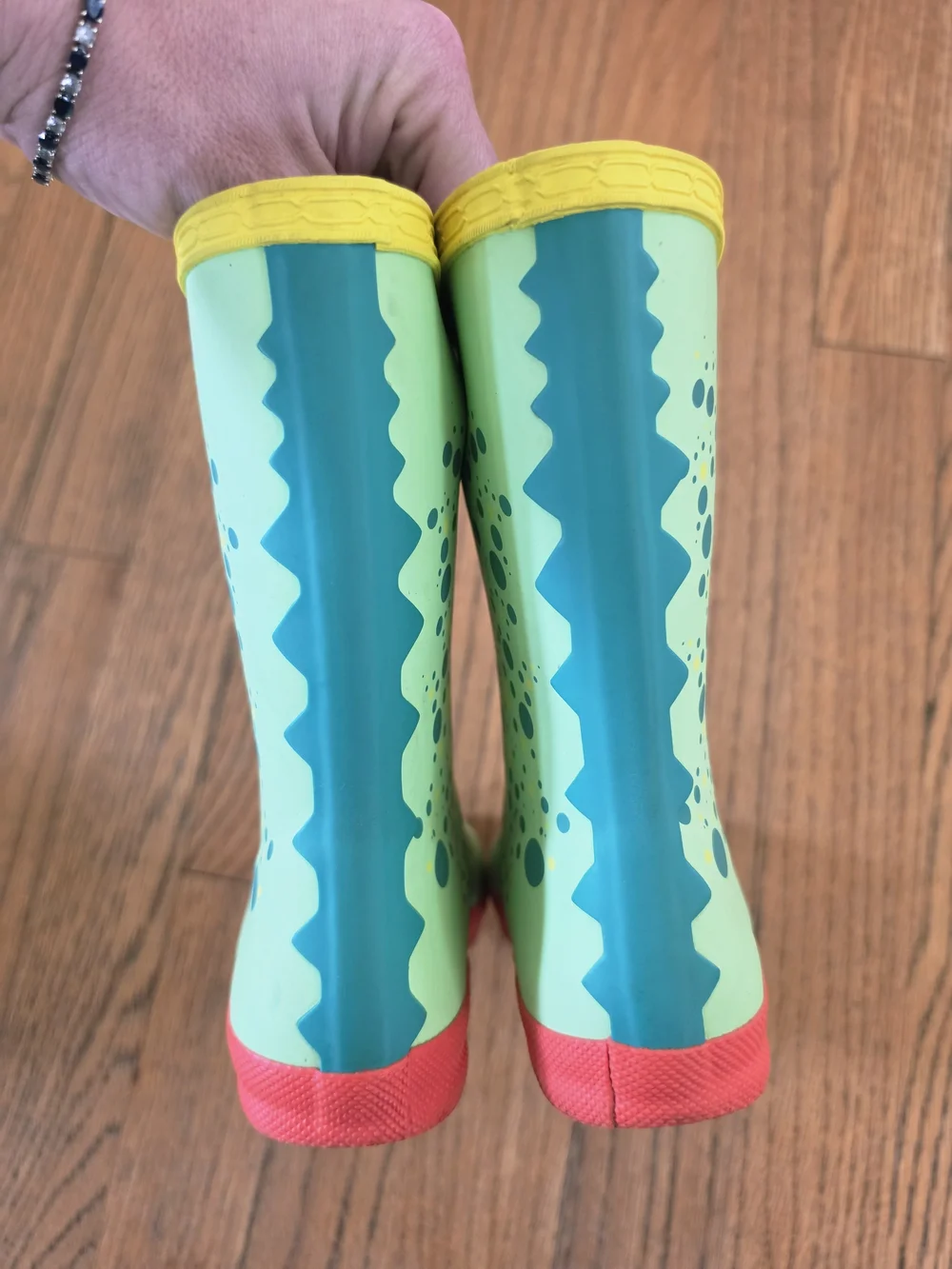 HUNTER Kids' Green Lizard Splash Rain Boots Size 10/ UK 9/ EU 27